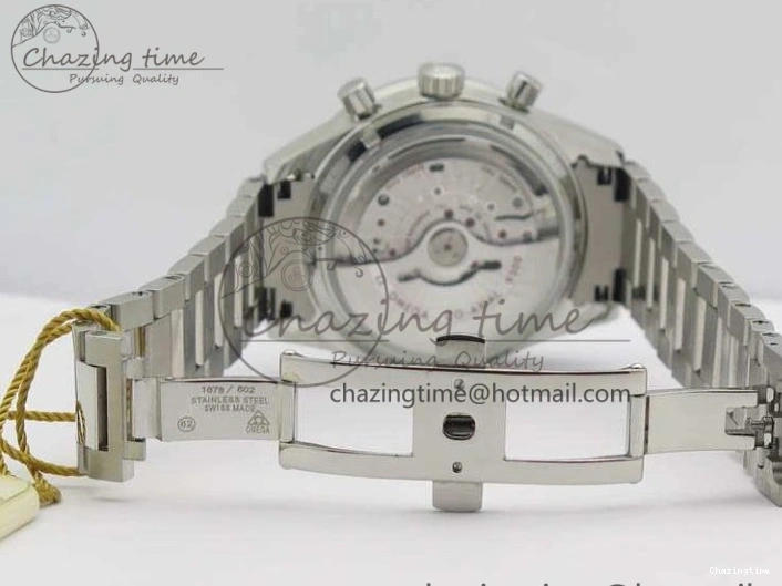 0210 Speedmaster ’57 Co-Axial OMF 1:1 Best Edition Blue Dial White Markers On SS Bracelet A Sustainable 8145